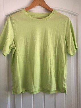 💚🍋 Elle Boxy Cotton Tee | Vibrant Lemon-Lime | Size Small 🍋💚